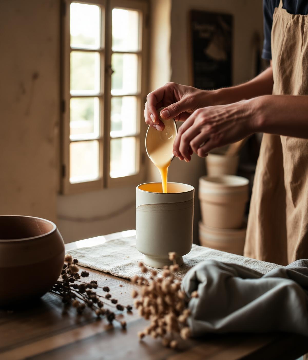 Colatura artigianale di cera naturale nell'atelier romano di Saporoma Lab